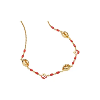 FENDI Metal Necklaces Women's Red