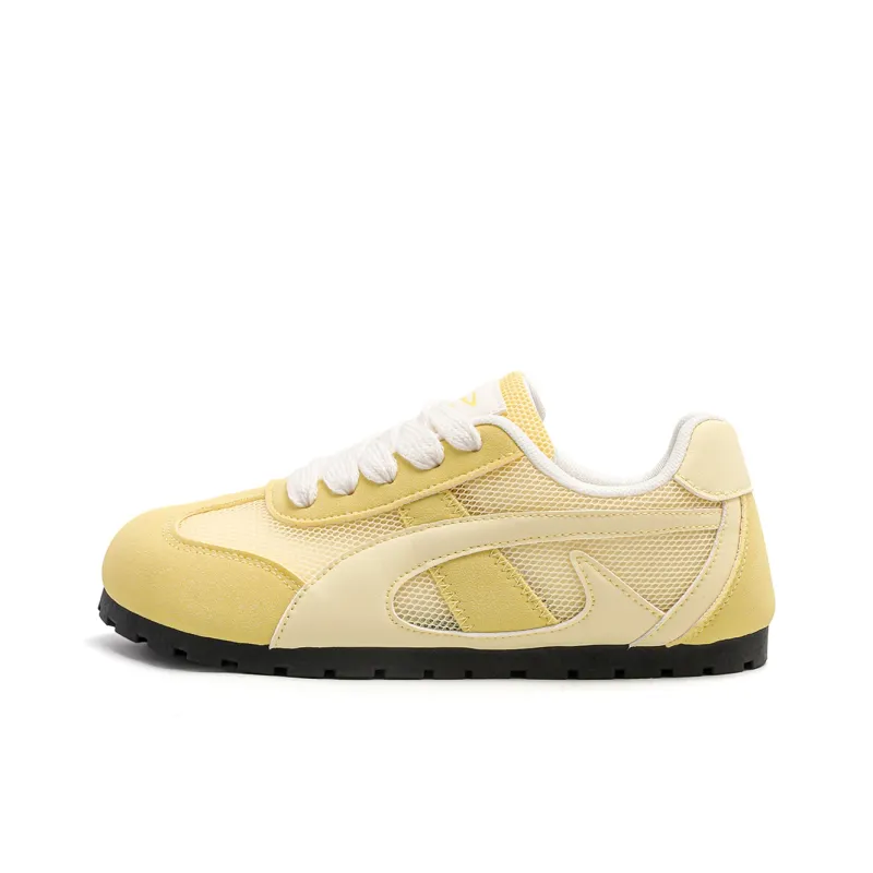 DEERWAY Height Increasing Abrasion Resistant Low Top Casual Shoes Women's Yellow-0