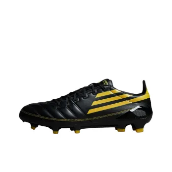 Adidas F50 ELITE FG Rubber Long Studs Anti Slip Wear Resistant Soccer Shoes Unisex Black Yellow