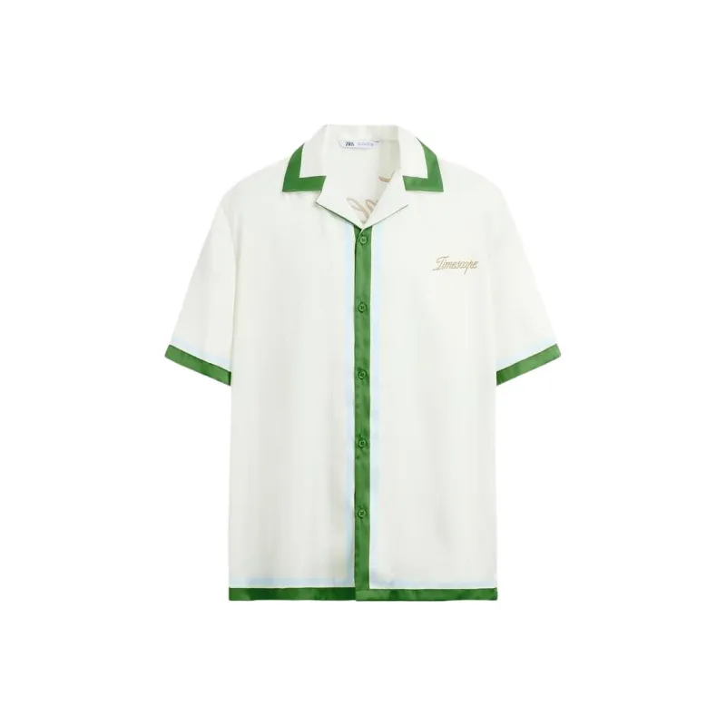 ZARA Shirts Men Green-0