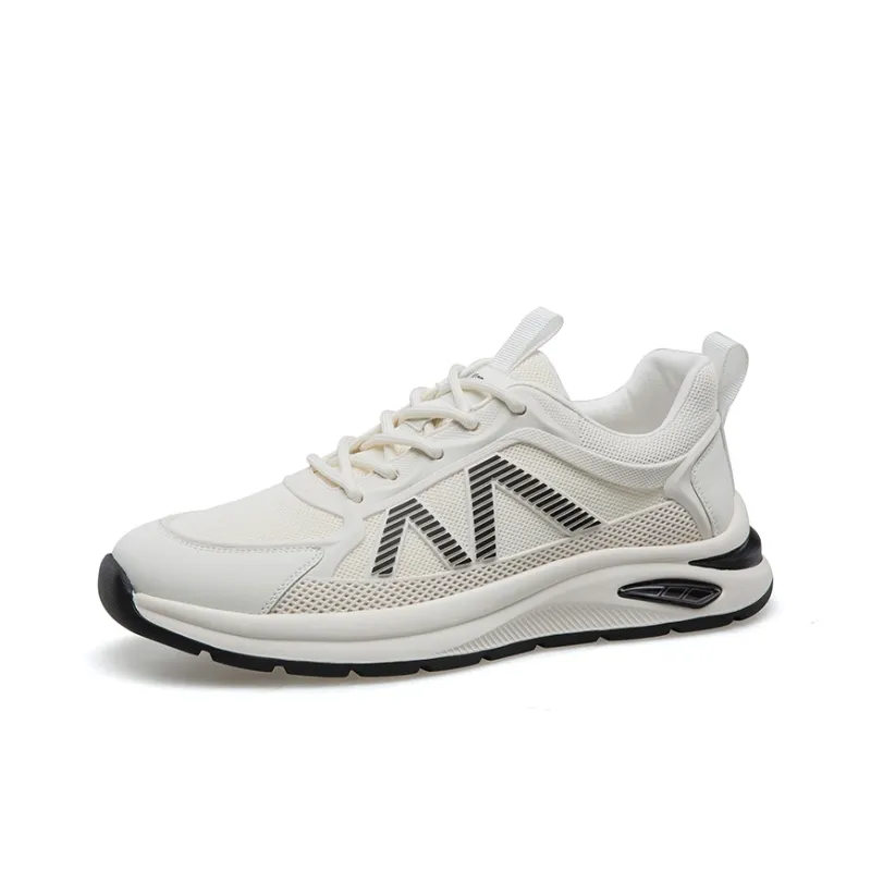 KANGNAI Breathable Low Top Casual Shoes Men's Ecru-1