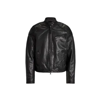 Polo Ralph Lauren Leather Jacket Men's Black