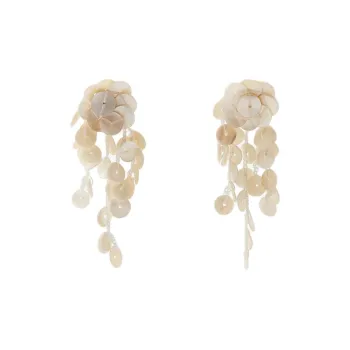 ZARA Polyamide Earrings Women's White