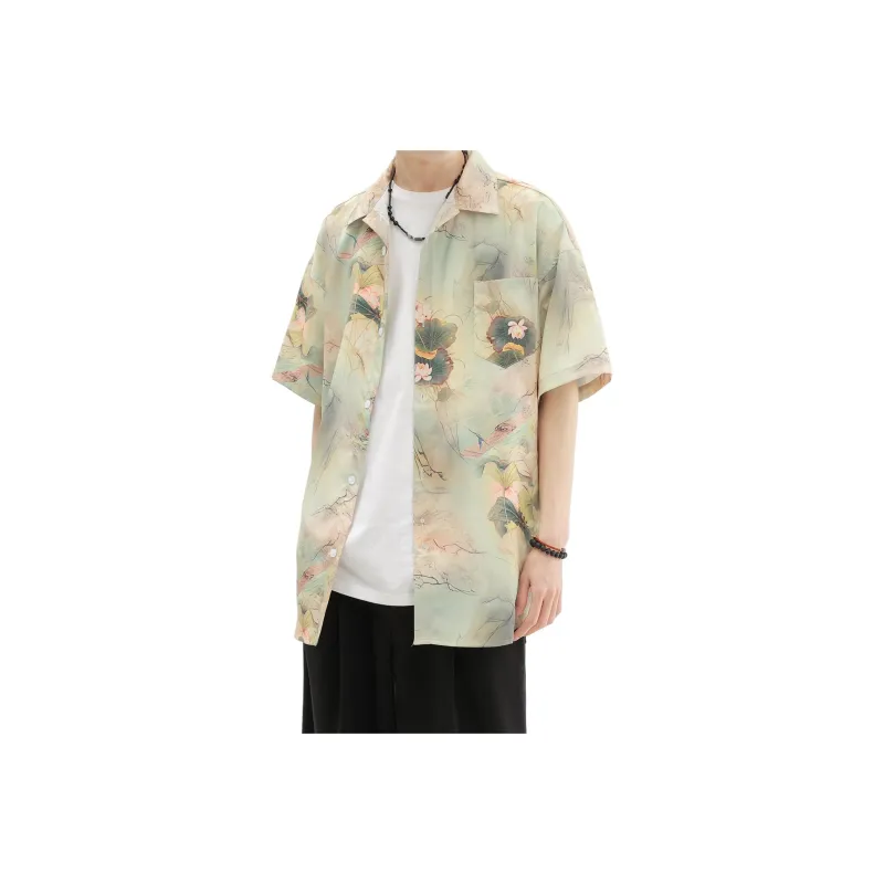 F·dragon Shirts Unisex Penglai Immortal Island Green-1