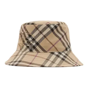 Burberry Polyester Twill Bucket Hats Men's Brown