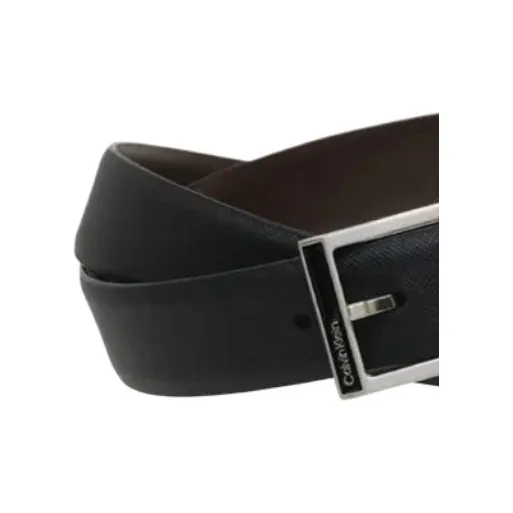 CALVIN KLEIN Leather Belts Unisex Black -1