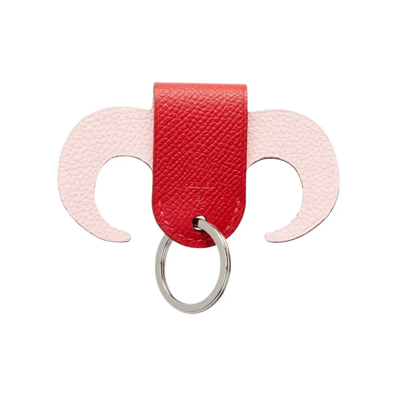 HERMES Cow Leather Bag Charm Bag Accessory Unisex Multicolor-3