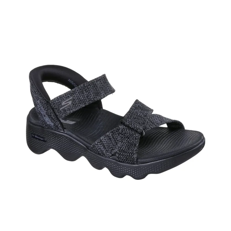 Skechers Go Walk Massage Fit Beach Sandals Women's Black-2