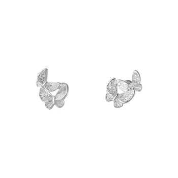 Happy Tide S999 Fine Silver Stud Earrings Women's