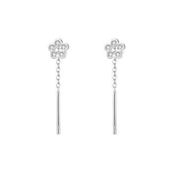 NIANNIANXI S999 Fine Silver Drop Earrings Women's