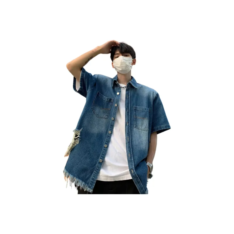 FOREVER 21 Shirts Unisex Blue-1