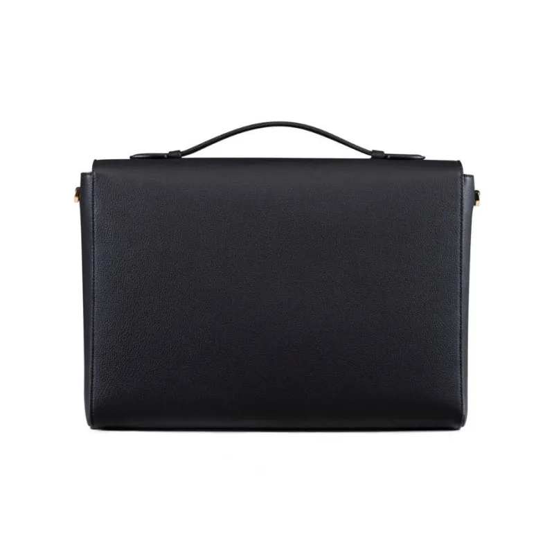 STEFANO RICCI Calfskin Portable Briefcase Unisex Black-3
