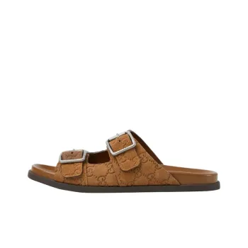 GUCCI Slide Slippers Men's Camel
