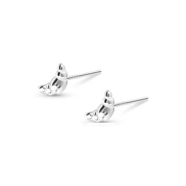 ETAHLOVE 999 Fine Silver Stud Earrings Women's-0