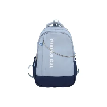 WICKBUEN Nylon Backpack Regular Unisex Blue/Burgundy/Pink