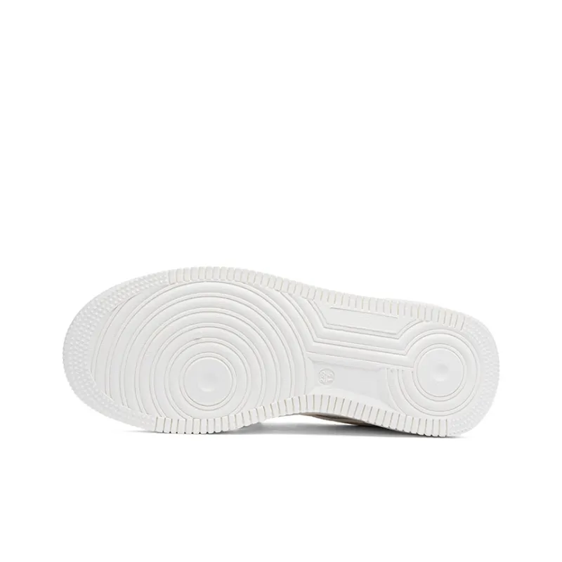 RENBEN Abrasion Resistant, Lightweight, And Breathable Low Top Skateboard Shoes Women's White Khaki-4