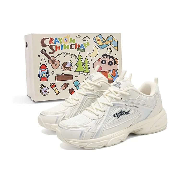 Crayon Shinchan Chunky Sneakers Unisex Low Top White Blue-19