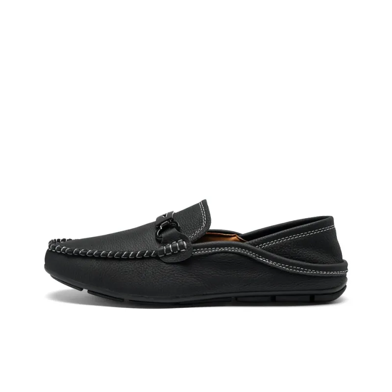 BAGE Gommino Loafers Unisex Black-7