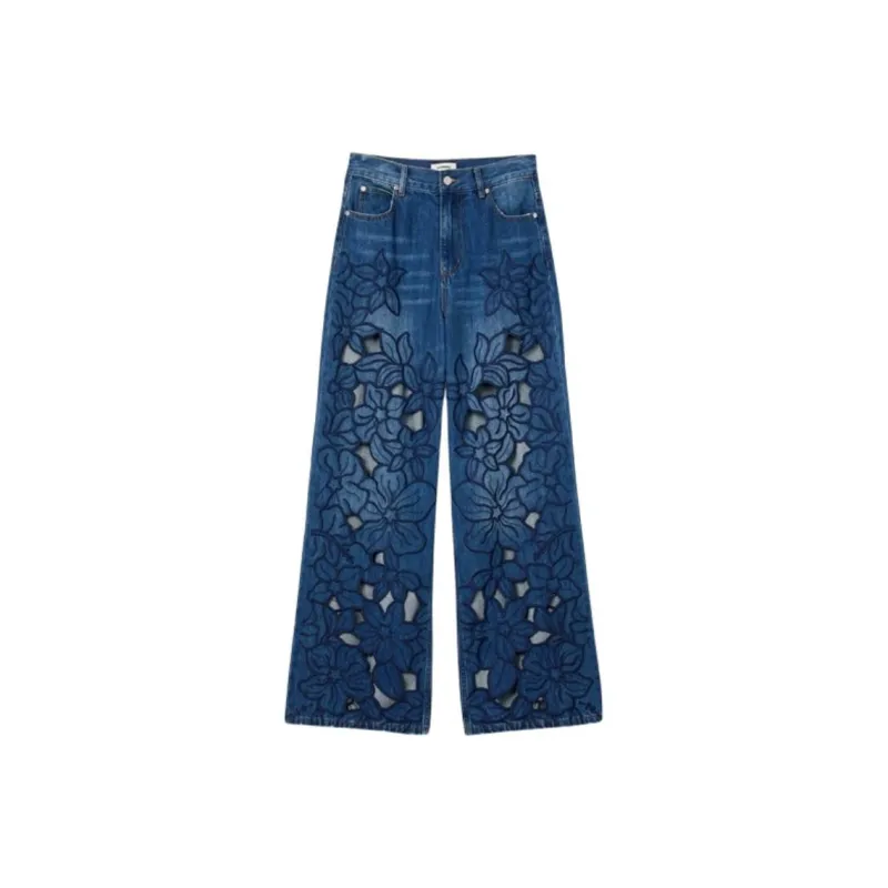 Sandro Floral embroidery Jeans-0