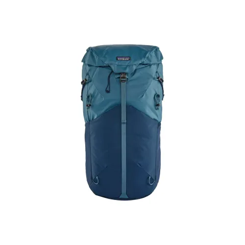 Patagonia Recycled Nylon Outdoor Mountaineering Bag Backpack Unisex Dark Blue & Light Blue