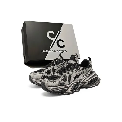Colorful Creations Slip Resistant, Abrasion Resistant, Breathable Low Top Chunky Sneakers Men's