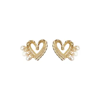 Lang Wind S925 Silver Stud Earrings Women's