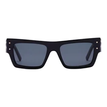 MCM Plate Frame Irregular Shape Sunglasses Women's Blue