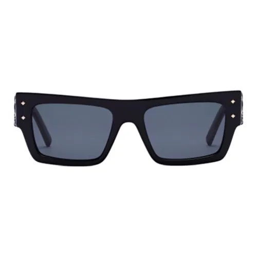 MCM Plate Frame Irregular Shape Sunglasses Women's Blue