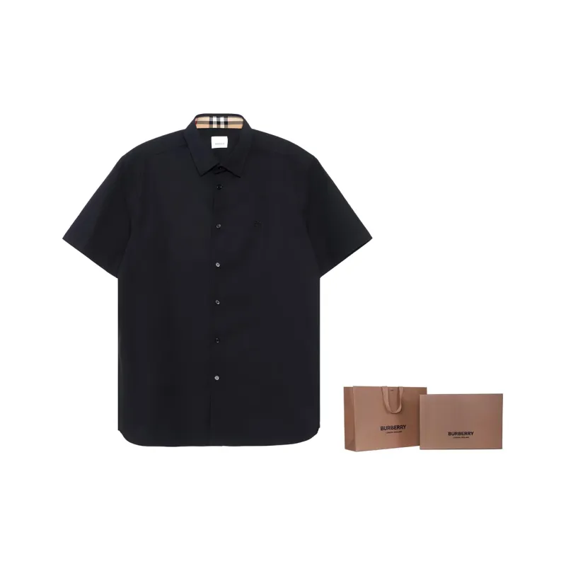 Burberry Shirts Men Black-8