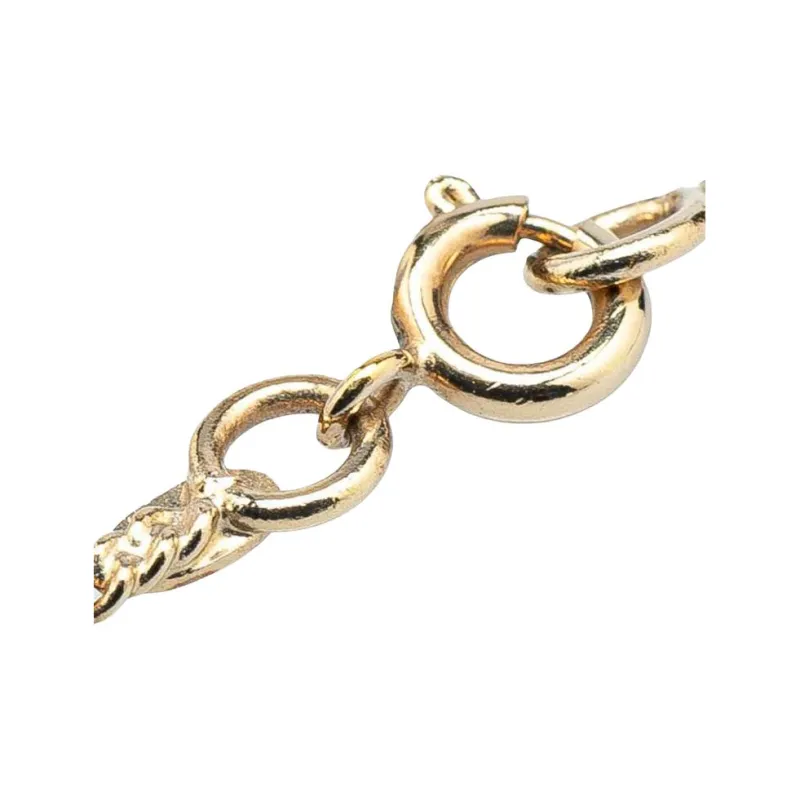 CHANEL 2004 Plated Cc Lipstick Pendant Necklace Costume Necklace-1