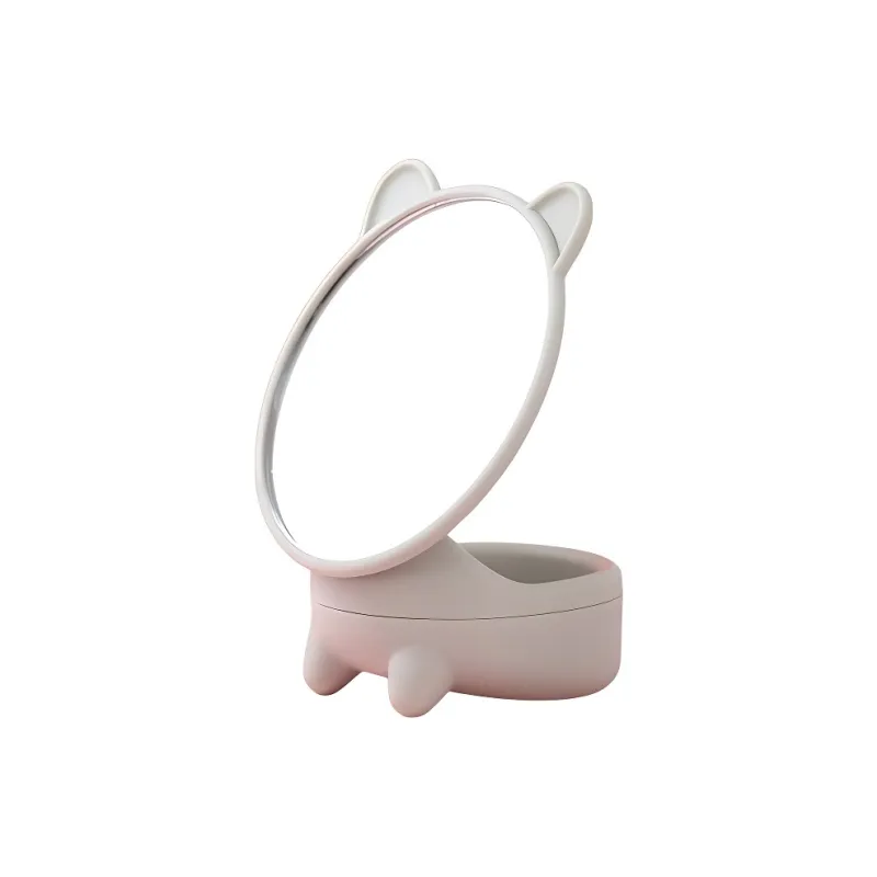 Future Maple Cat Ear Cartoon Storage Make Up Mirrors Portable Princess Mirror Detachable-6
