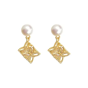 Lang Wind S925 Silver Stud Earrings Women's