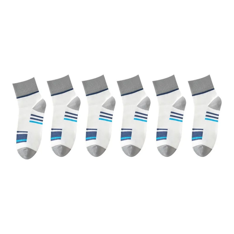 H YXIANG Mid Calf Socks Men's 6 Pack-0