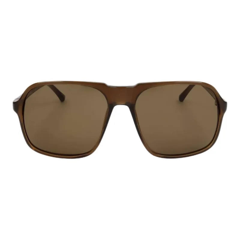 DRIES VAN NOTEN Acetate Irregular Shape Sunglasses Unisex Brown-1