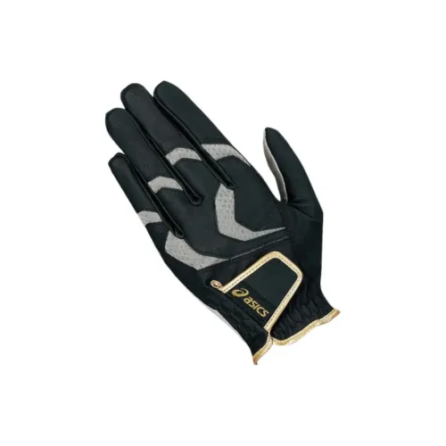 Asics Baseball Gloves Batter's Glove Leather Unisex Black