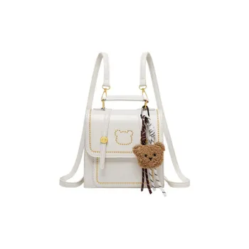 15 MINS Synthetic Leather Backpack Women's Multicolor