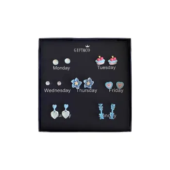 GIFT&CO Gold Plated S925 Silver Needle Stud Earrings Women's