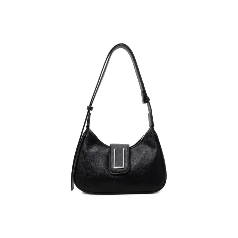 ZAVC PU Shoulder Bag Regular Women's Black/Ecru/Blue/Burgundy/Yellow-0