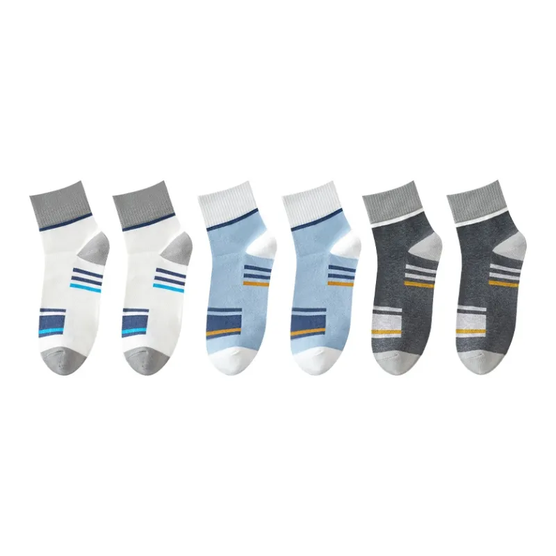 H YXIANG Mid Calf Socks Men's 6 Pack-10