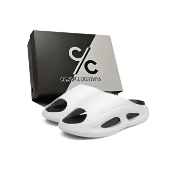 Colorful Creations Quiet Slip Resistant Abrasion Resistant Slide Slippers Men's Box
