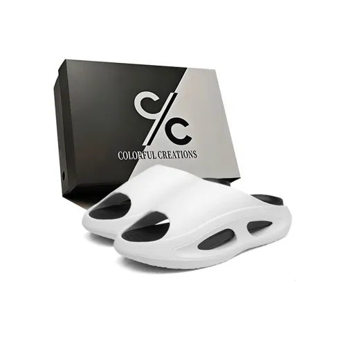 Colorful Creations Quiet Slip Resistant Abrasion Resistant Slide Slippers Men's Box