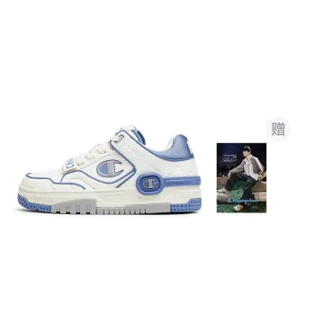 Champion Top Student Shoes Balance Low Top Skateboard Shoes Unisex Milk White/Eternal Blue