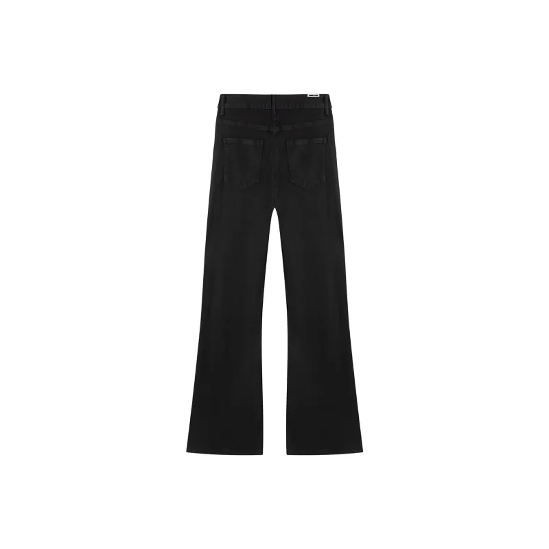 SAME FLOW Jeans Unisex Black Bootcut Stretch Upgraded-1