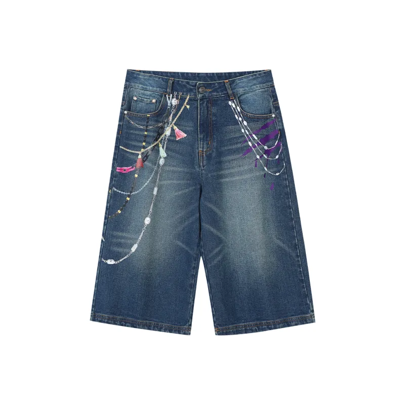 Suamoment Denim Shorts Unisex Blue-0