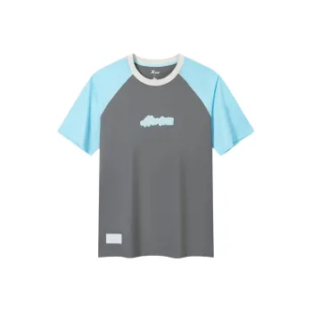 XTEP T Shirt Men's Downpour Gray/Cloud Mountain Blue