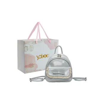 Yalu PU Backpack Regular Unisex White/Silver/Black/Yellow/Blue