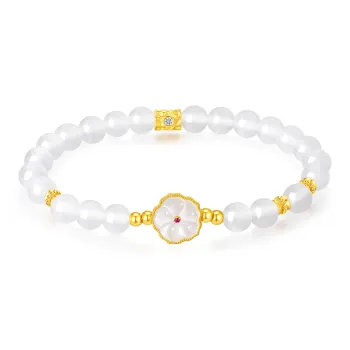 Lao Feng Xiang Natural Agate Bracelets Women's