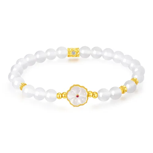 Lao Feng Xiang Natural Agate Bracelets Women's