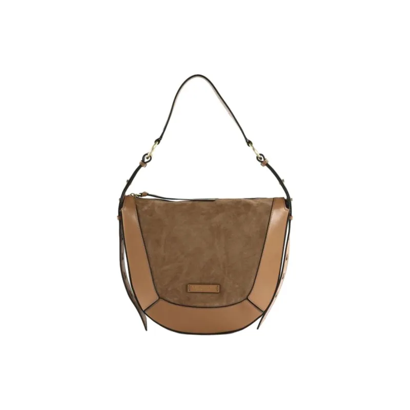 THE BRIDGE Leather Shoulder Bag Unisex Camel-0