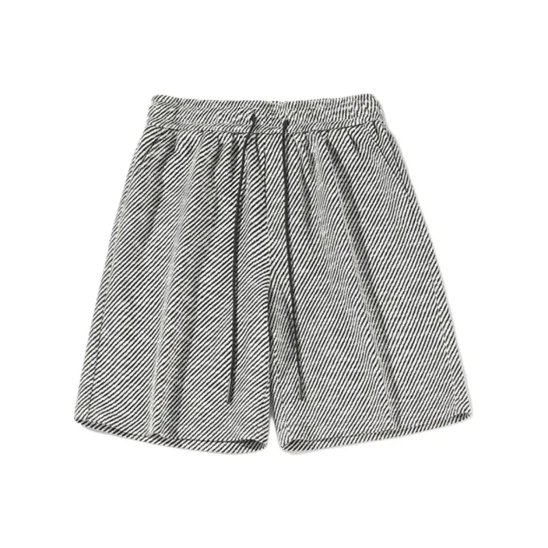 NOOING Casual Shorts Unisex Black White-0